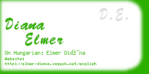 diana elmer business card